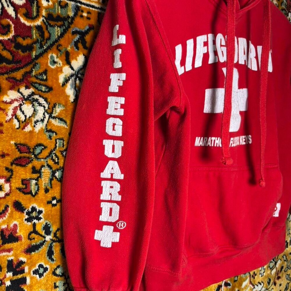 Classic Red Lifeguard Sweatshirt Florida USA Unisex size Medium - Picture 3 of 8
